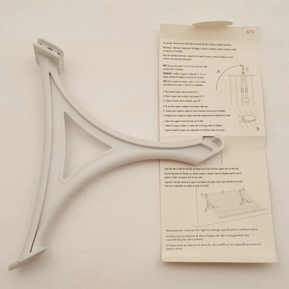 CLOSETMAID Shoe Shelf Support | 6713 | 01-19135-12 | NEW